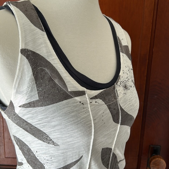 Heel Athens Lab Bird Print Organic Double Tiered Tunic Dress - Picture 5 of 5